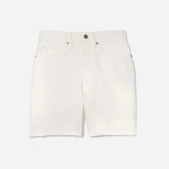 NWT EVERLANE - THE WAY-HIGH JEAN SHORT - BONE - Picture 3 of 4